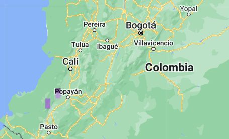 Map of Colombia.