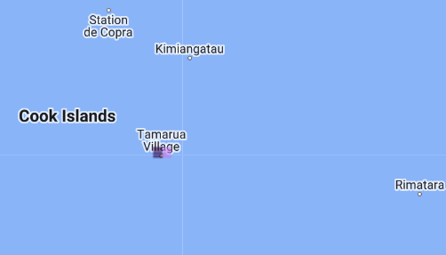 Map of Cook Islands.