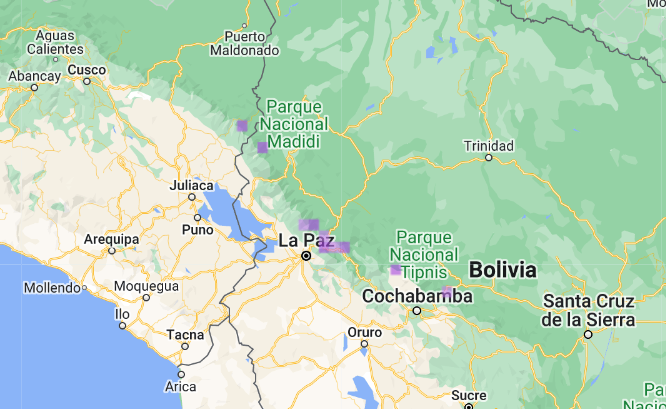 Map of Peru.