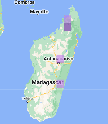 Map of Madagascar.
