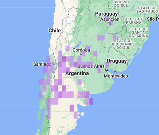 Map of Argentina.