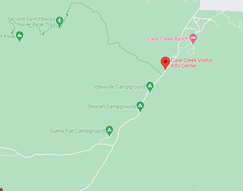 Arizona Cave Creek Regional Park Map