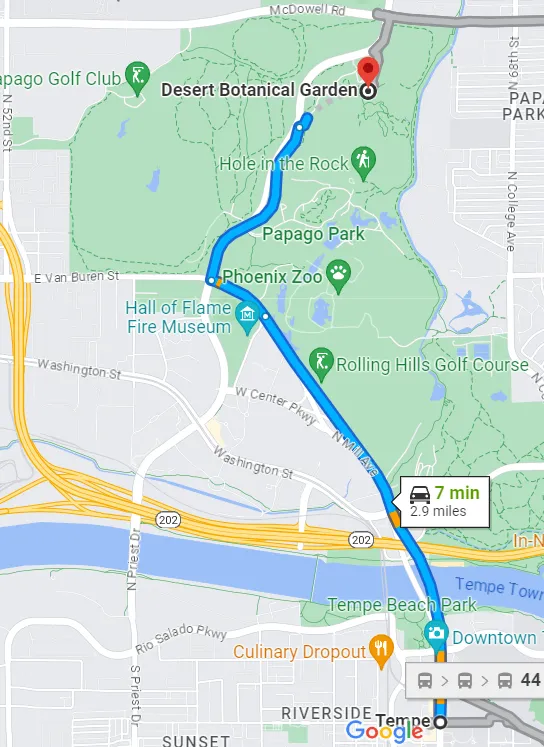 Arizona Desert Botanical Gardens Directions