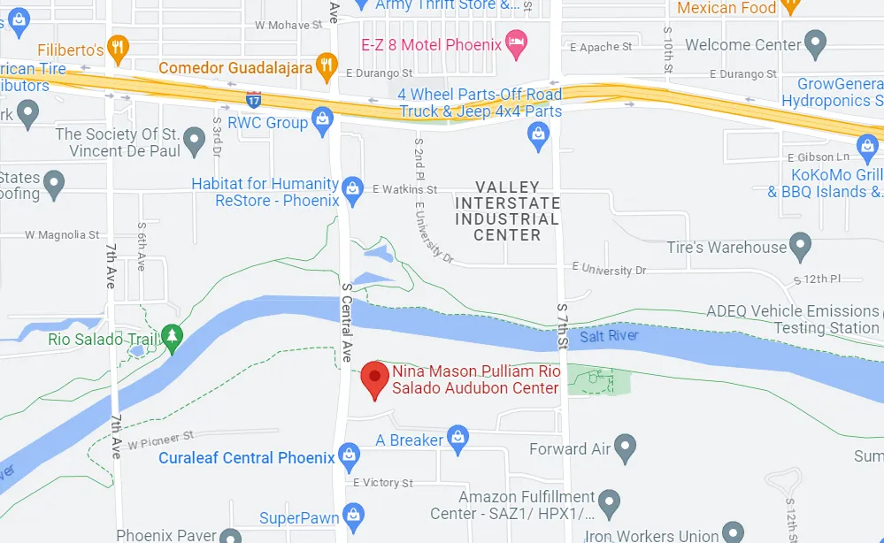 Arizona Rio Salado Audubon Center Map