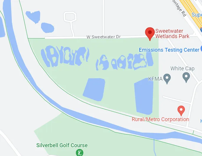 Arizona Sweetwater Wetlands Map