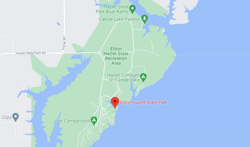 Illinois Eldon Hazlet State Park Map