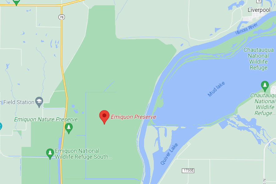 Illinois Emiquon Preserve Map