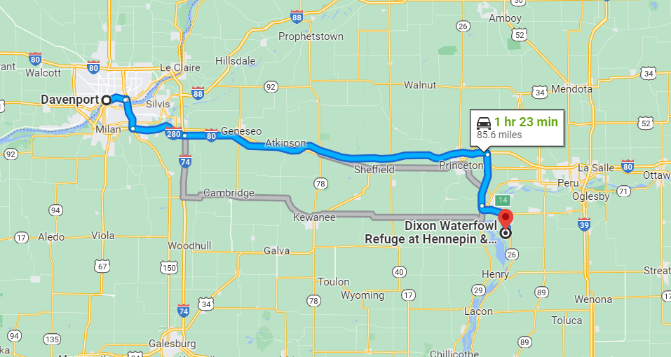 Illinois Hennepin & Hopper Lakes Directions