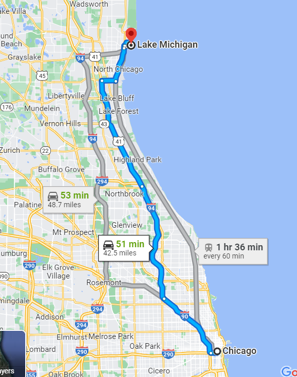 Illinois Waukegan Beach Directions