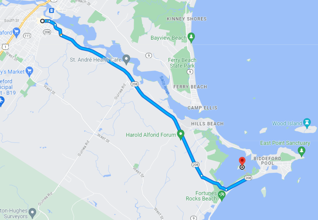 Maine Biddeford Pool Directions