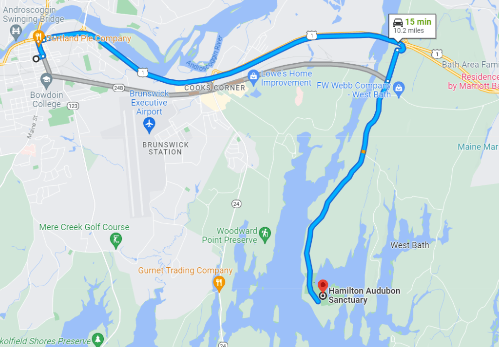 Maine Hamilton Audubon Sanctuary Directions
