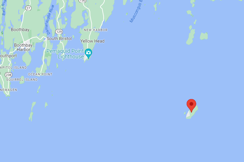 Maine Monhegan Island Map
