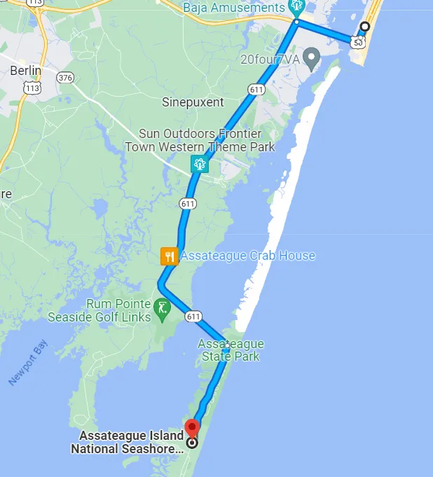 Maryland Assateague Island National Seashore Directions