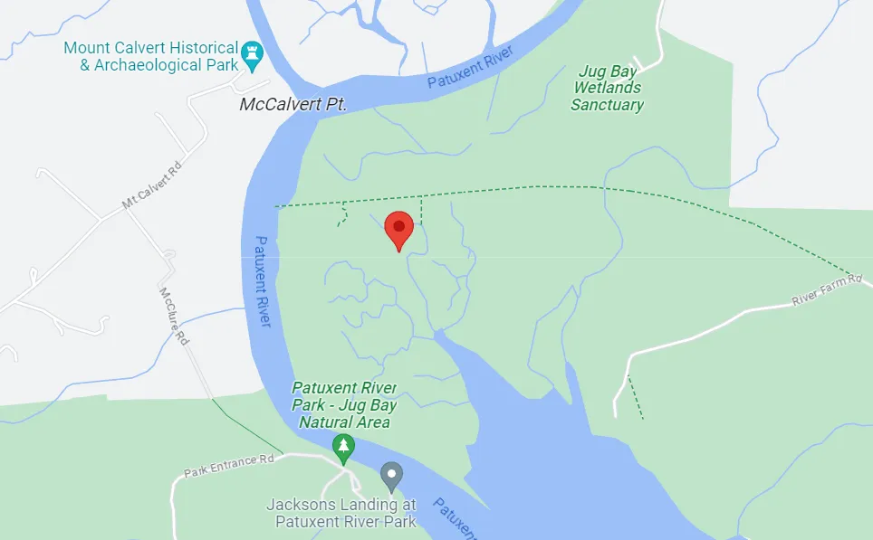 Maryland Jug Bay Wetlands Map