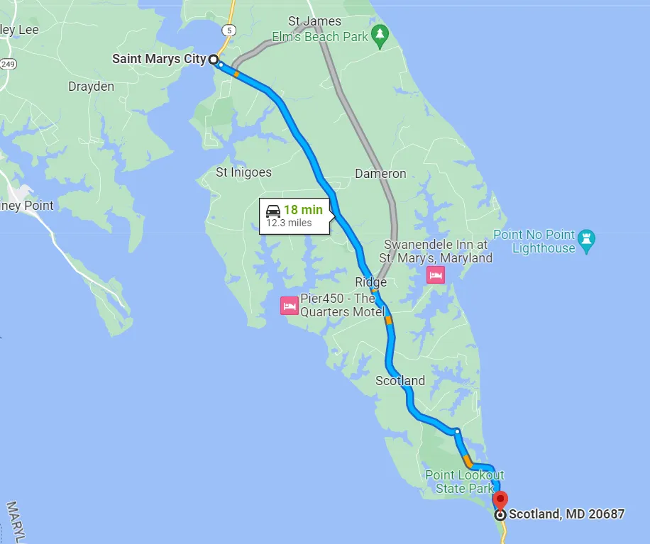 Maryland Point Lookout State Park Directions
