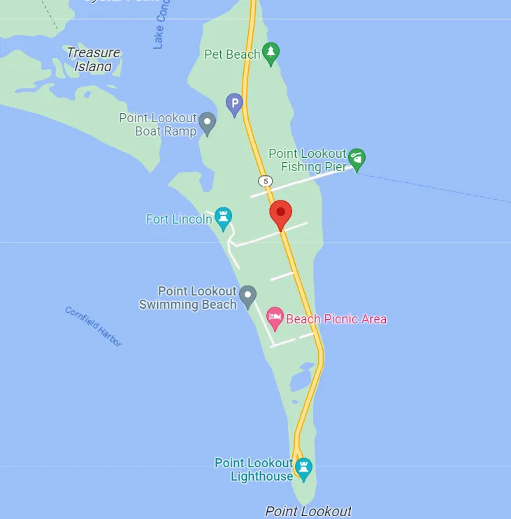 Maryland Point Lookout State Park Map