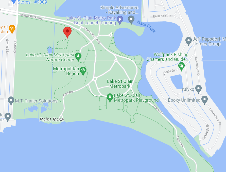Michigan Lake St. Clair Metropark Map