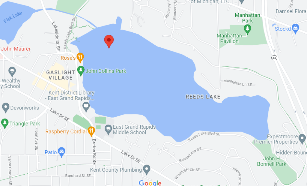 Michigan Reeds Lake Map