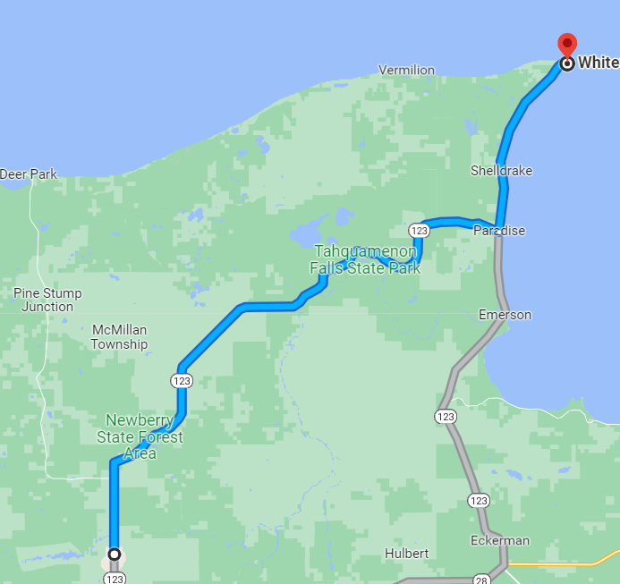 Michigan Whitefish Point Directions