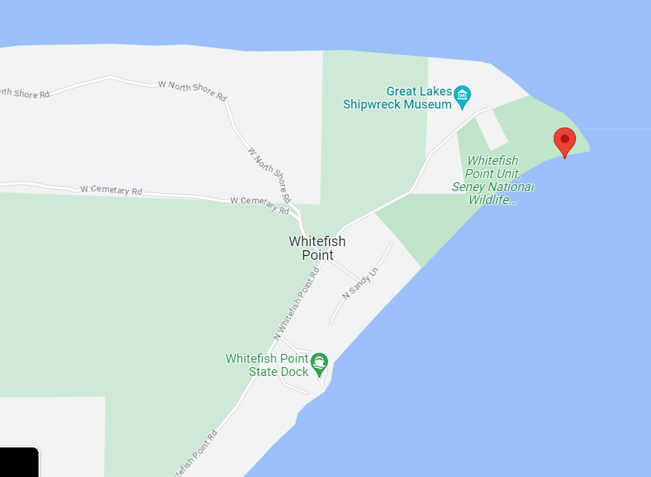 Michigan Whitefish Point Map