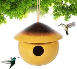 Tenforie bird house in yellow