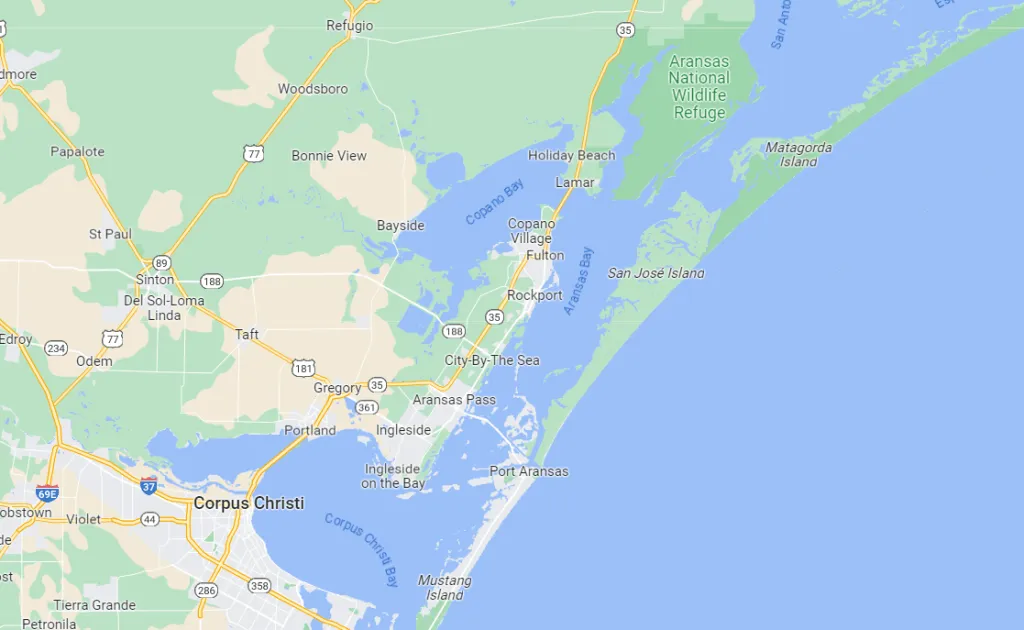 Texas Aransas National Wildlife Refuge Map