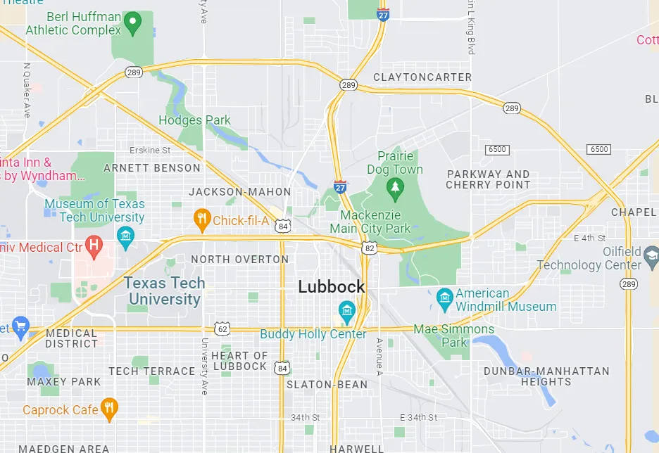 Texas Canyon Lakes, Lubbock Directions