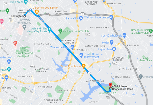 Kentucky Jacobson Park Directions