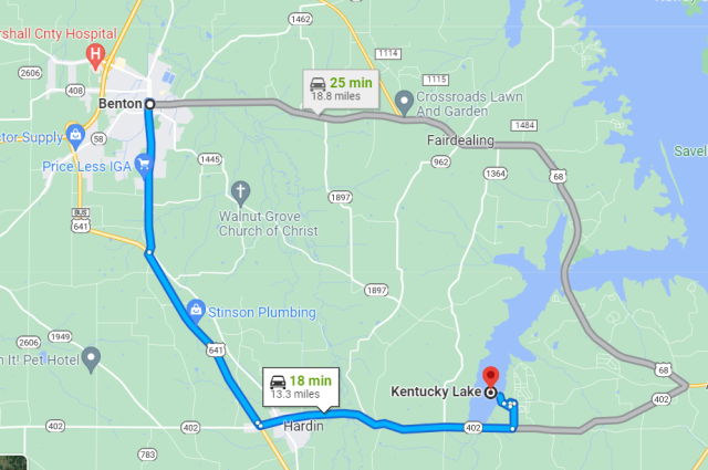 Kentucky Jonathan Creek Embayment Directions