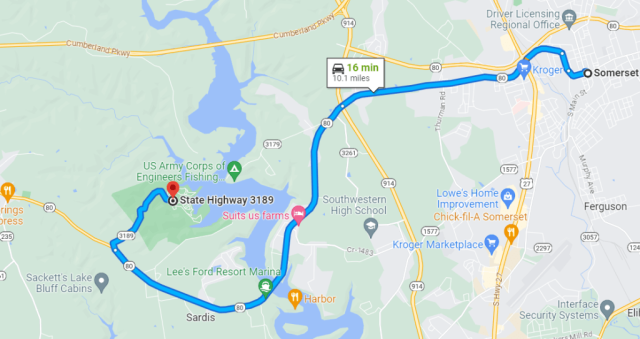 Kentucky Pulaski County Park Directions