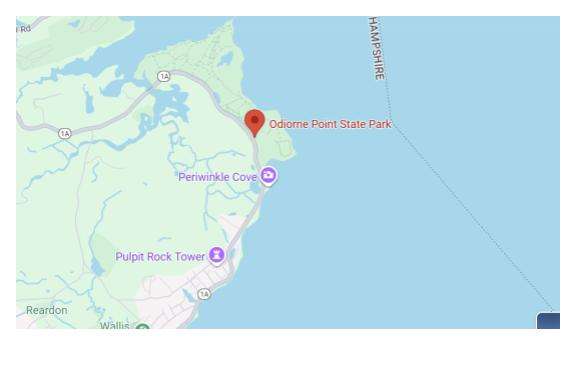 New Hampshire Odiorne Point SP, Rye Map