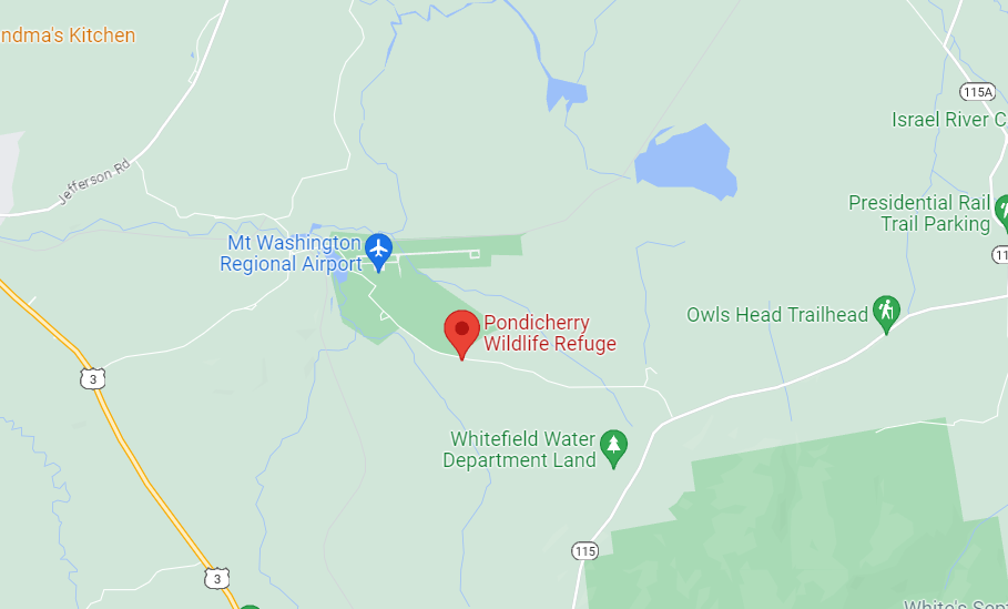 New Hampshire Pondicherry NWR Map