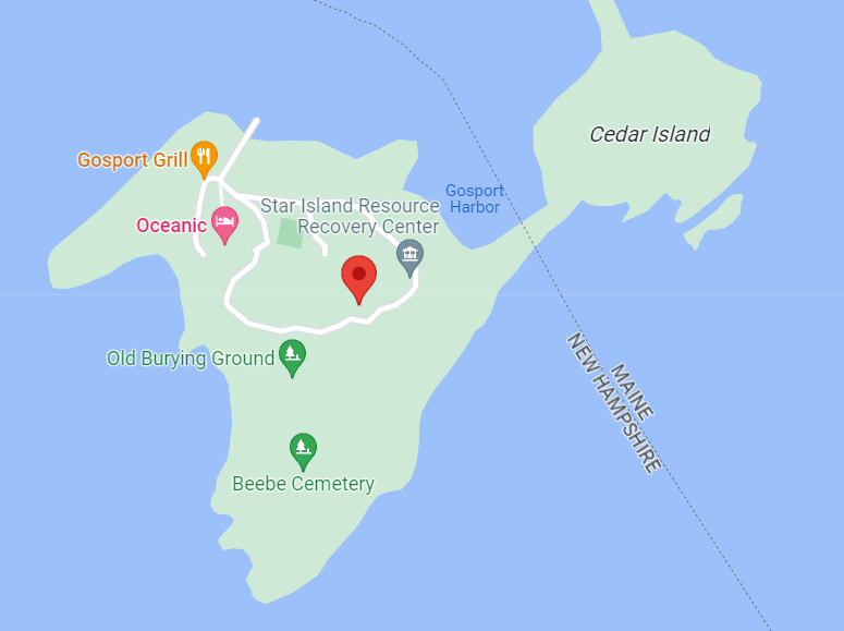 New Hampshire Star Island Map