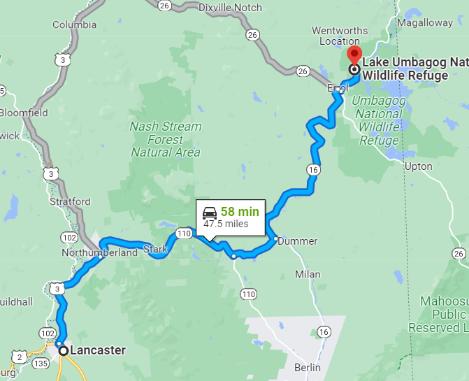 New Hampshire Umbagog NWR Directions