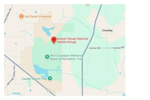 Oregon Baskett Slough National Wildlife Refuge Map
