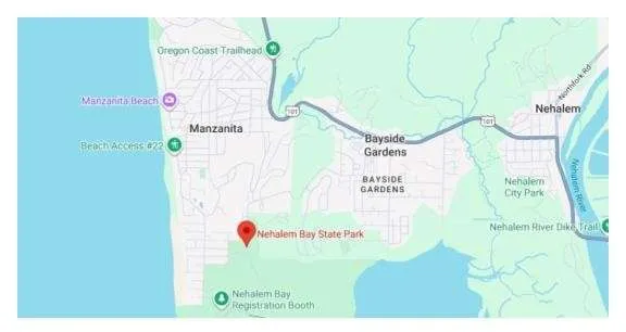 Oregon Nehalem Bay State Park Map