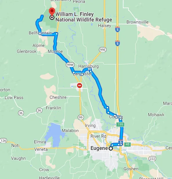 Oregon William L. Finley NWR Directions