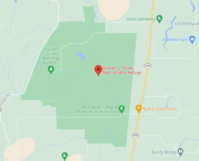 Oregon William L. Finley NWR Map