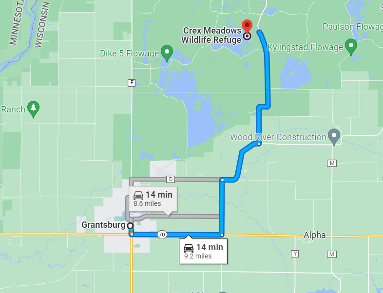 Wisconsin Crex Meadows NWR Directions