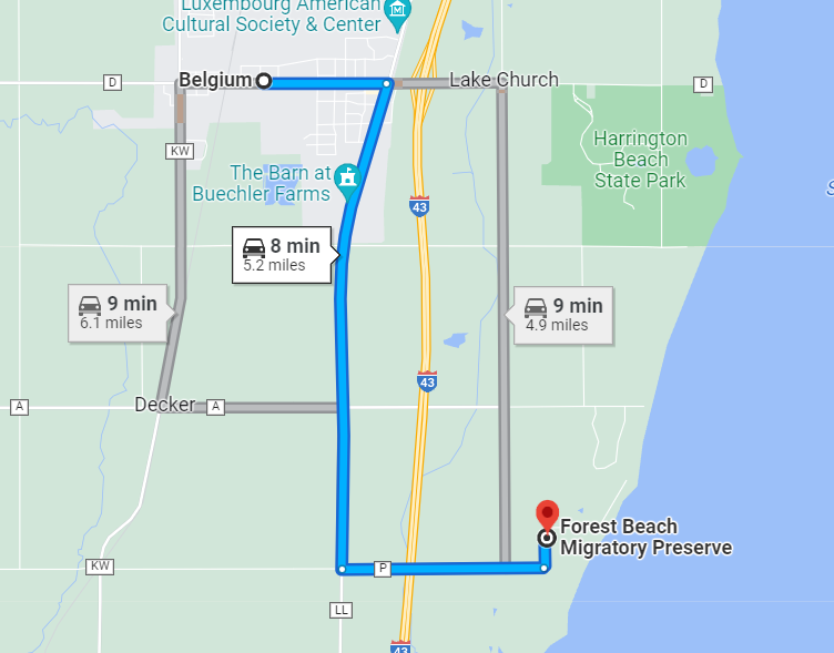 Wisconsin Forest Beach Migratory Preserve Directions