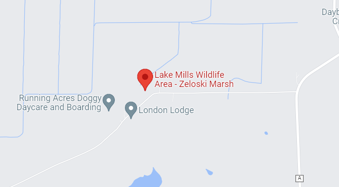Wisconsin Lake Mills Zeloski Marsh SWA Map