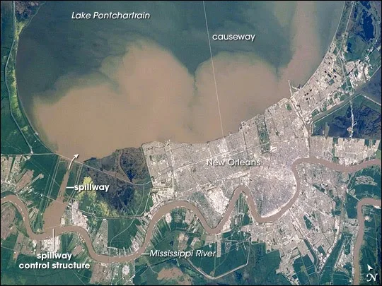 Louisiana Bonnet Carré Spillway Scene