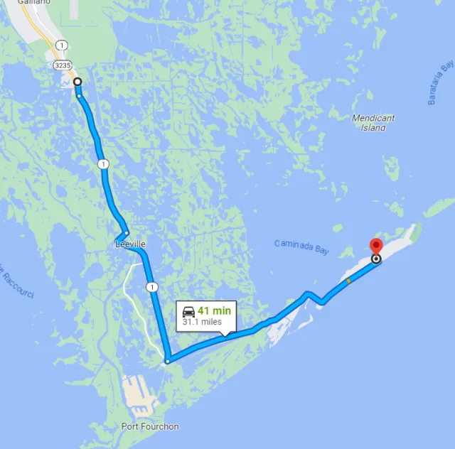 Louisiana Grand Isle Map
