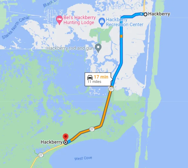 Louisiana Sabine NWR Map