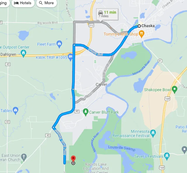 Minnesota Rapids Lake Map