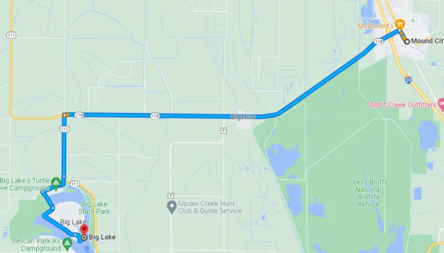 Missouri Big Lake State Park Map