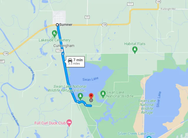 Missouri Swan Lake NWR Map