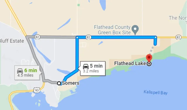 Montana Flathead Lake Map
