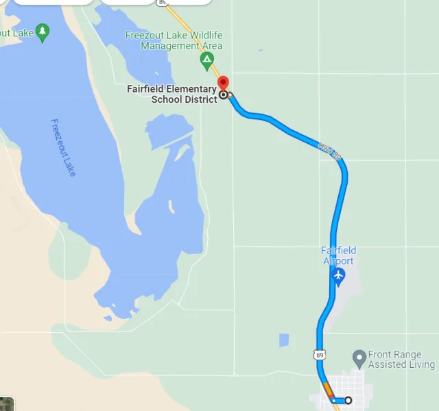 Montana Freezout Lake WMA Map