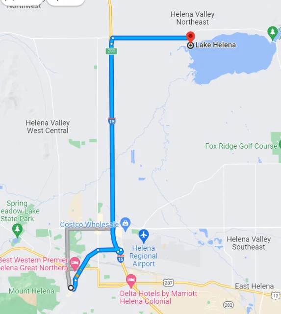 Montana Lake Helena Map